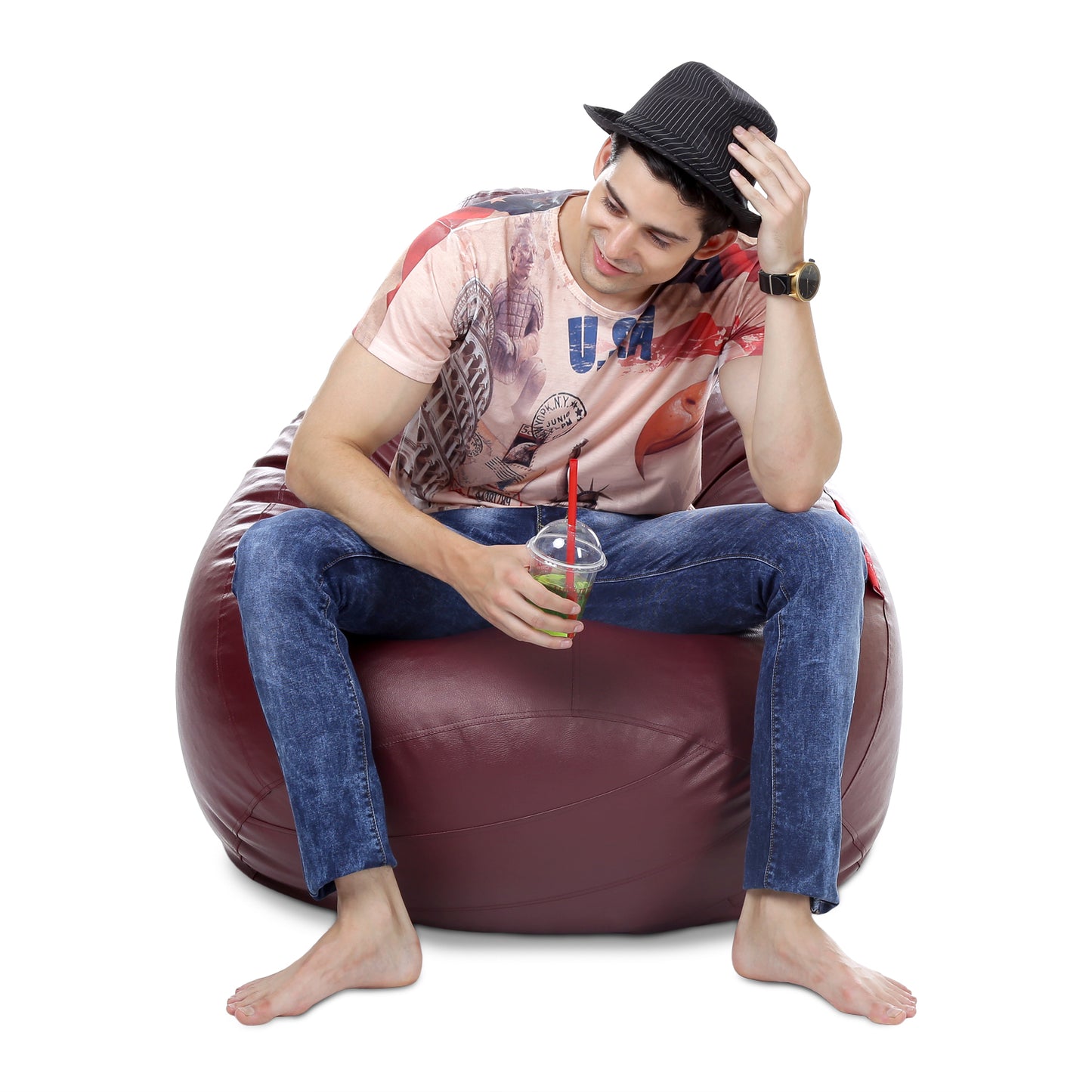 Classic - Leatherette Bean Bag With Fillers - XXXL