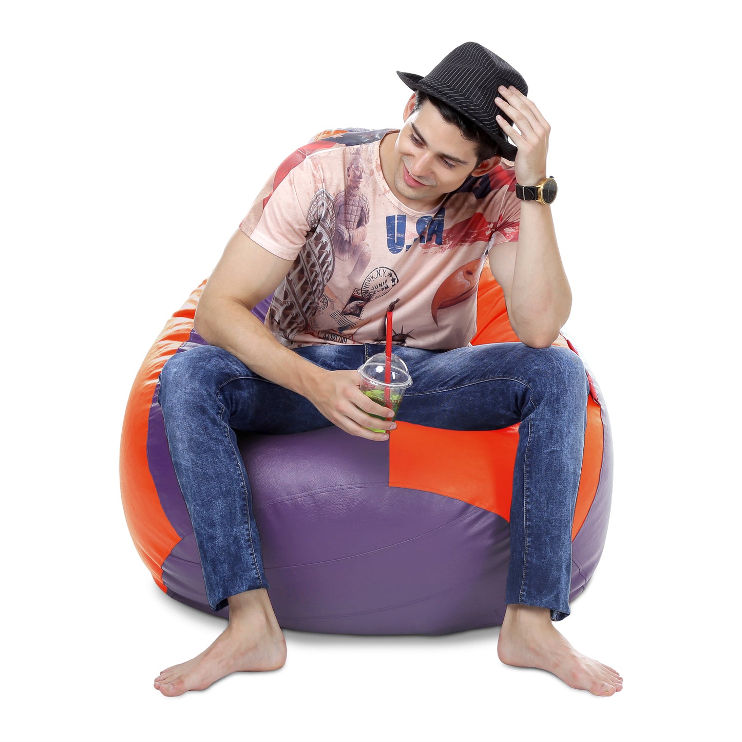 Classic - Leatherette Bean Bag With Fillers - XXXL
