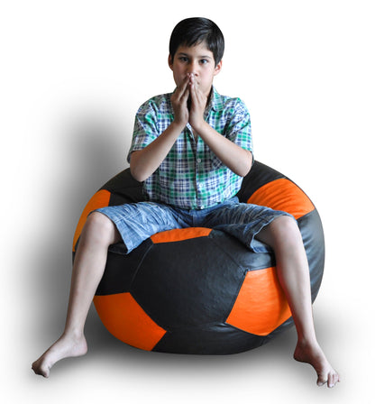 Leatherette Football Bean Bag With Fillers - XXL