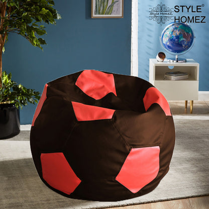 Leatherette Football Bean Bag With Fillers - XXL