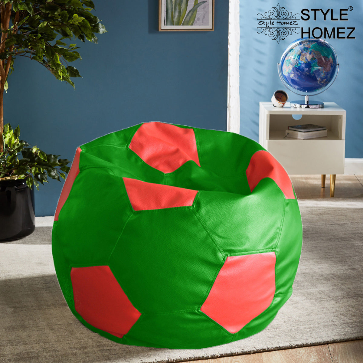 Leatherette Football Bean Bag With Fillers - XXL