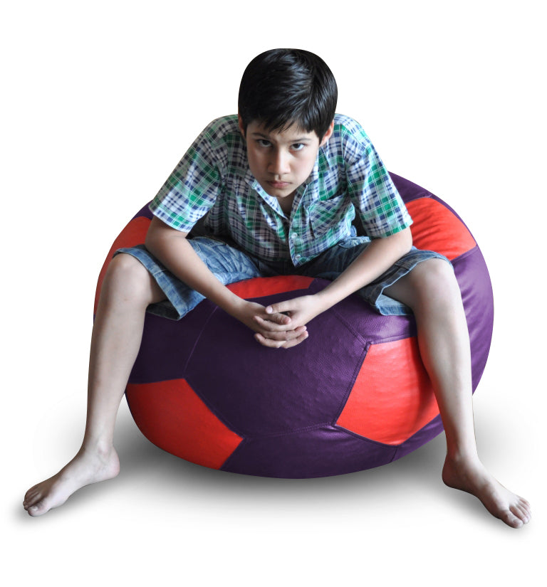 Leatherette Football Bean Bag With Fillers - XXL