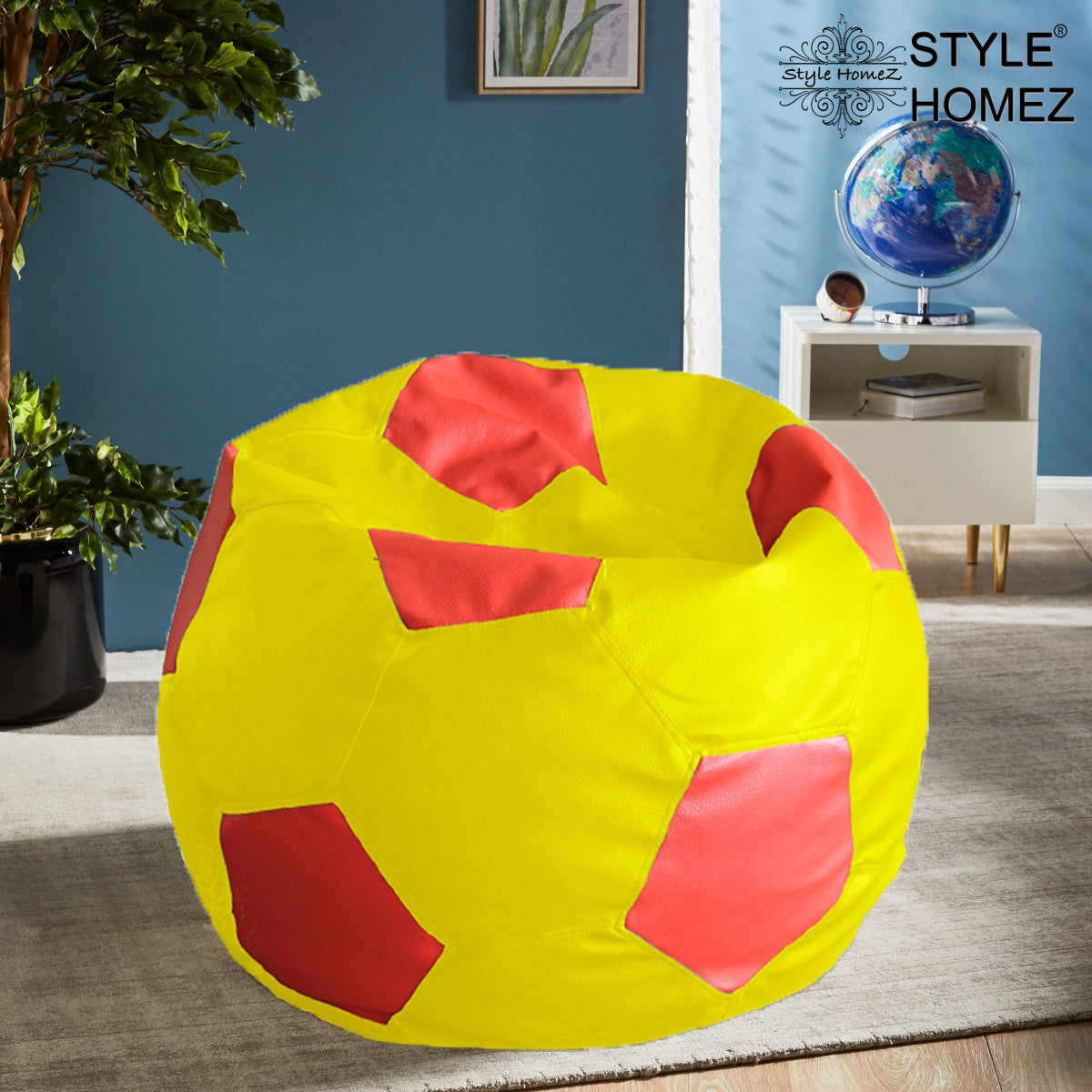 Leatherette Football Bean Bag With Fillers - XXL