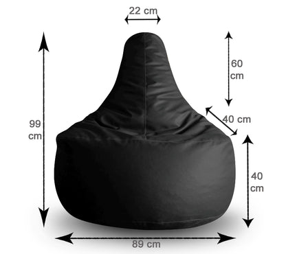 Gamer - Leatherette Bean Chair With Fillers - XXL