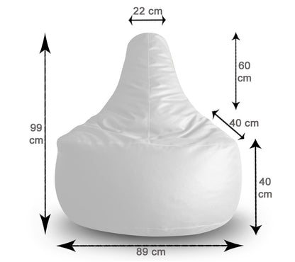 Gamer - Leatherette Bean Chair With Fillers - XXL