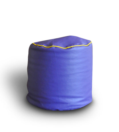 Round - Leatherette Bean Bag Ottoman With Beans - Large