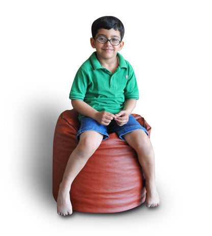 Classic - Leatherette Bean Ottoman Stool - Large