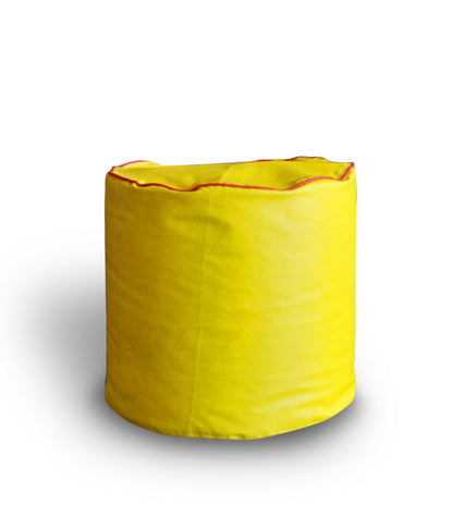 Round - Leatherette Bean Bag Ottoman With Beans - Large