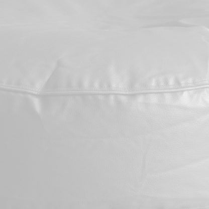 XL Round Floor Cushion With Beans - White