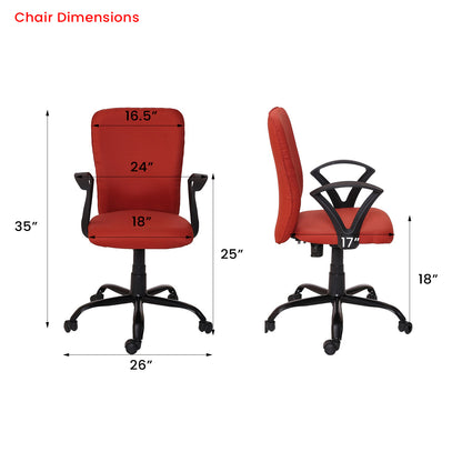 Lego - Ergonomic Chair for Work from Home & Office - Rust