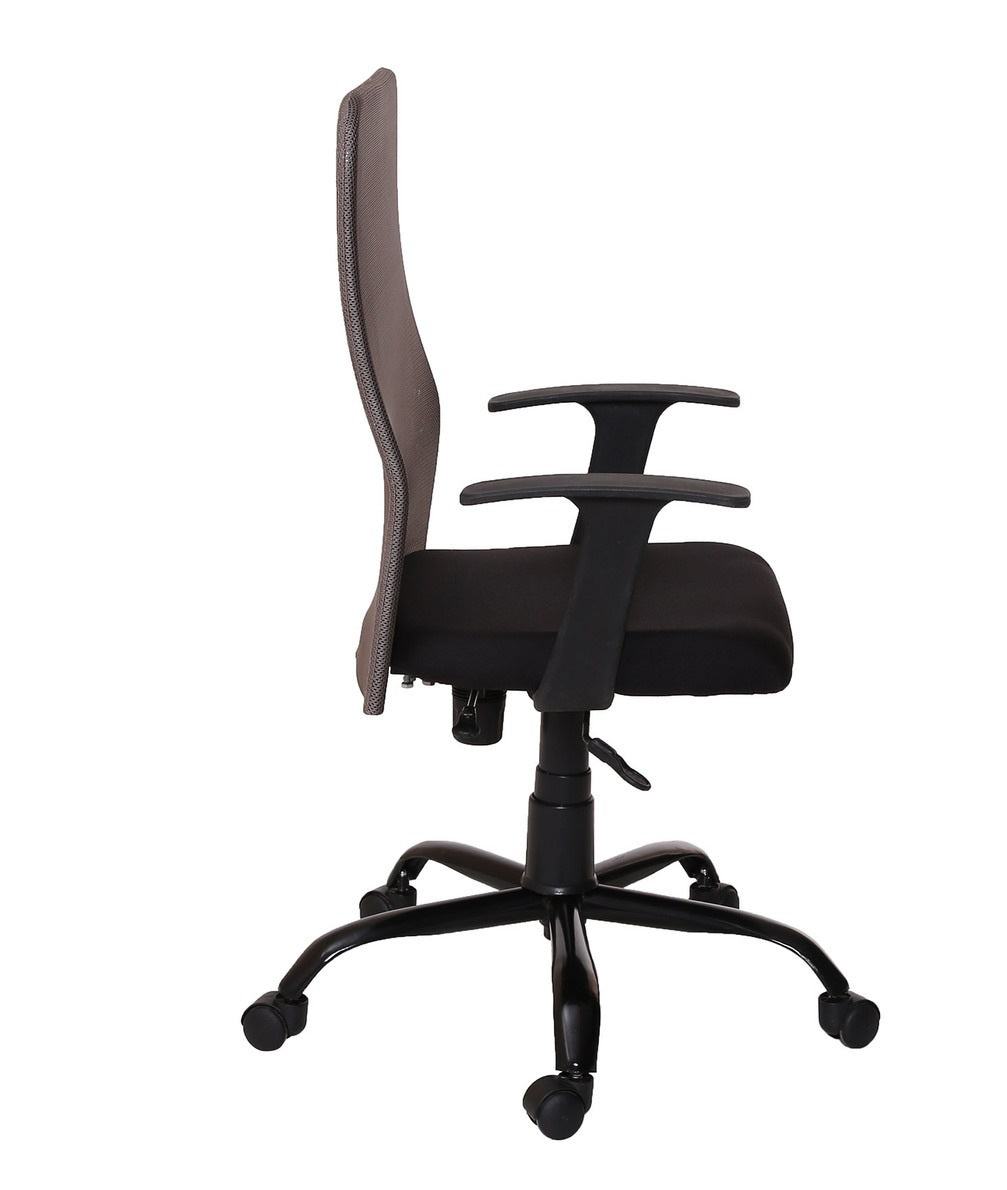 Philip - Medium Back Ergonomic Chair for Work from Home & Office - Grey & Black