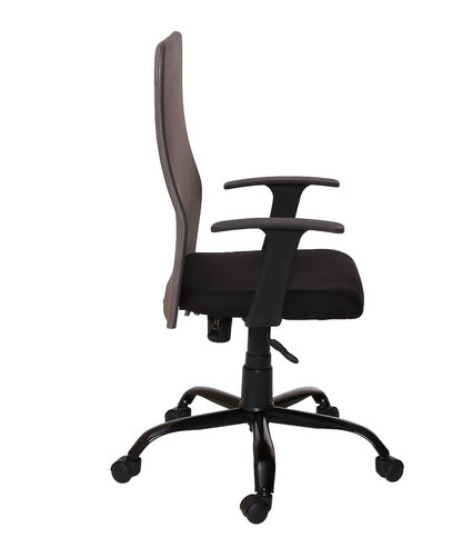 Philip - Medium Back Ergonomic Chair for Work from Home & Office - Grey & Black