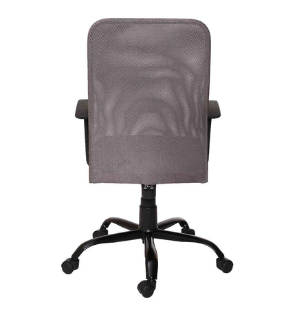 Philip - Medium Back Ergonomic Chair for Work from Home & Office - Grey & Black