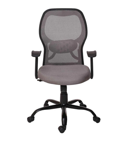 Schuller - Medium Back Ergonomic Chair for Work from Home & Office - Grey