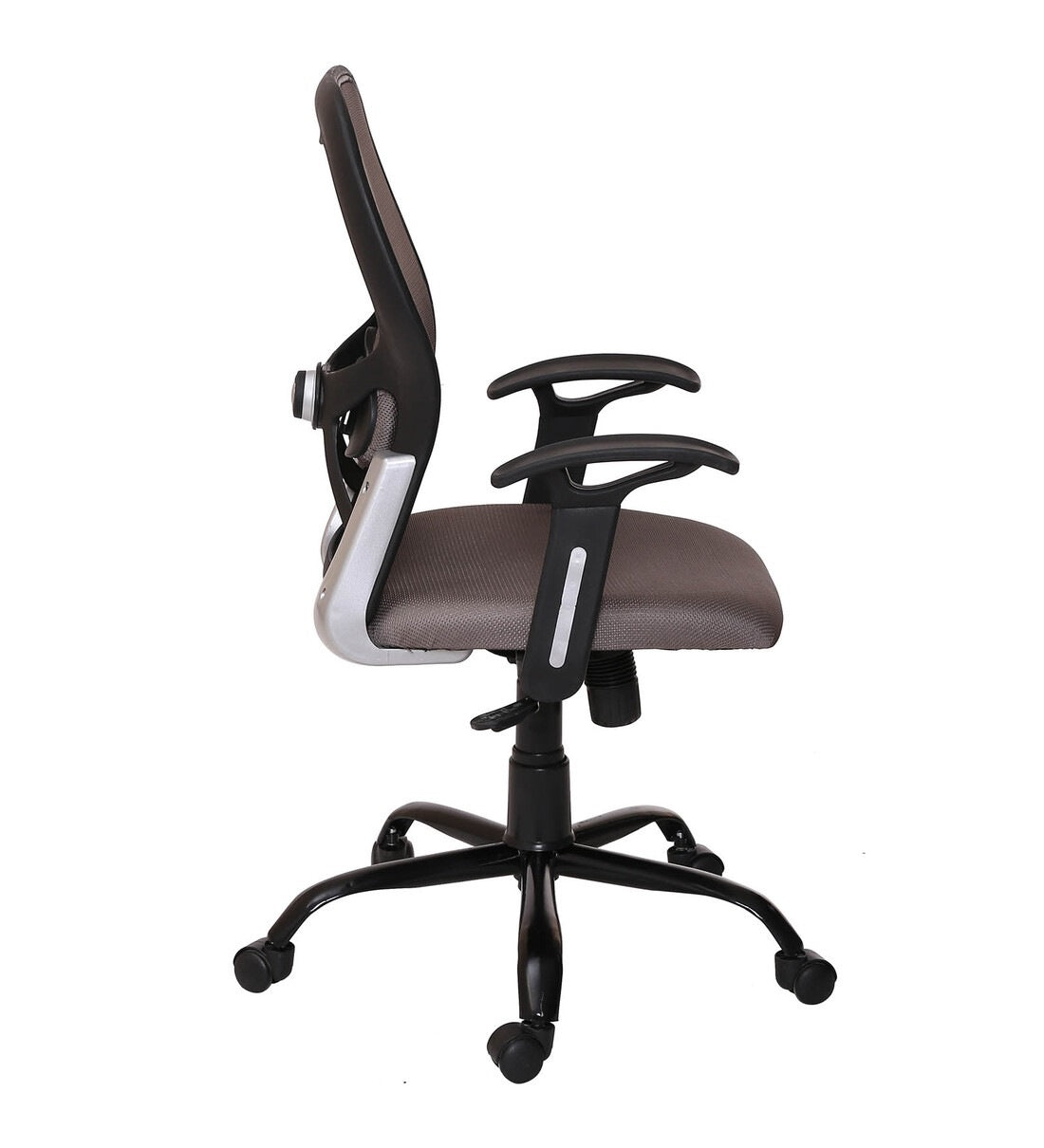 Schuller - Medium Back Ergonomic Chair for Work from Home & Office - Grey