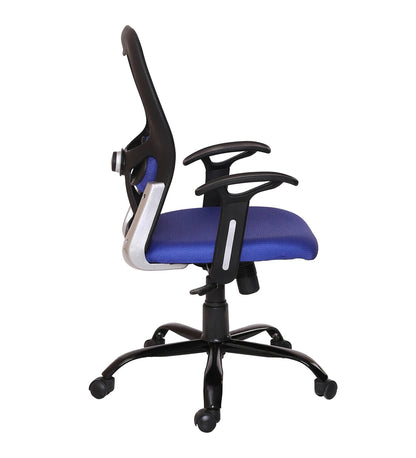 Schuller - Medium Back Ergonomic Chair for Work from Home & Office - Blue
