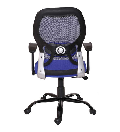 Schuller - Medium Back Ergonomic Chair for Work from Home & Office - Blue