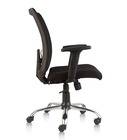 Laboni - Medium Back Ergonomic Chair for Work from Home & Office - Black